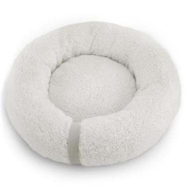 Imagem de Cama Gato e Cachorro Ninho Médio Nuvem Soft Macio Caminha Pet Lavável Donut Fundo Impermeável(Sherpa)