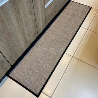 Imagem de Tapete Passadeira De Cozinha Antiderrapante Preta 0,46x1,80m - Decora