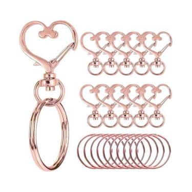 Imagem de Fecho Rotativo Em Formato De Coração 50 Peças, Fecho Lagosta Em Liga D