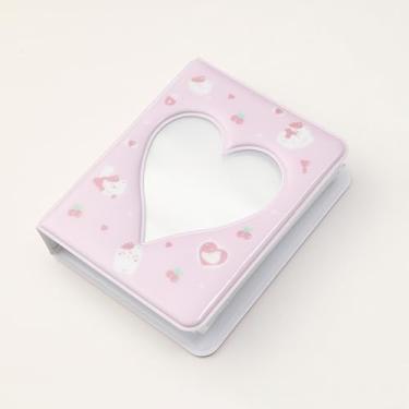 Imagem de 36 cartões Kpop fichário cartão de nome livro cartão de foto urso fofo álbum de fotos 7,6 cm coração amor vazado caixa de armazenamento de fotos