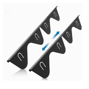 Imagem de Forno Gap Filler Expansível Barreira Não Magnética Fina de Aço Inoxidável Guarda de Fogão Ajustável para Casa Cozinha Gás Fogão Elétrico Acessório de Aparelho(Black(2pcs))