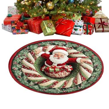 Imagem de Tapete de Natal, antiderrapante - tapete 3D de Papai Noel, para quarto, escritório, apartamento, decoração de festa de inverno, férias, restaurante, hotel