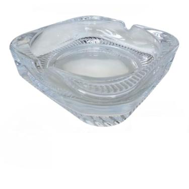 Imagem de Cinzeiro de Vidro Pequeno Transparente - Ideal para Casa, Mesa, Bar e Restaurante, Design Elegante e Prático para Uso Diário