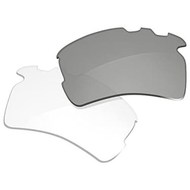 Imagem de Glintbay Lentes de óculos de sol de substituição 100% precisas para Oakley Flak 2.0 XL ventiladas OO9188 - fotocromáticas transparentes não polarizadas
