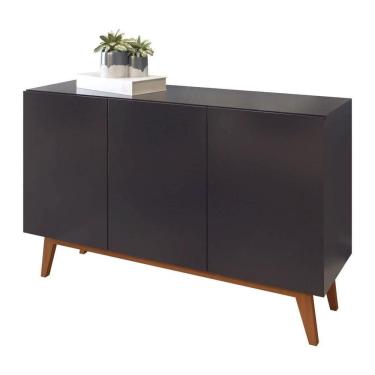 Imagem de Buffet Aparador Ares 3 Portas Preto - Moveisaqui