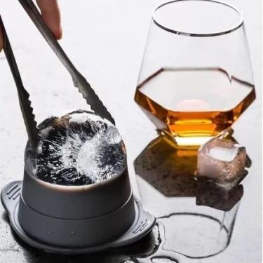 Imagem de Forma de Gelo Esférica de Silicone, Molde para Bola de Gelo Redonda, 8x7.8x11cm, Multifuncional para Bebidas, Coquetéis e Sobremesas