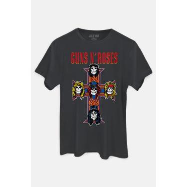 Imagem de Camiseta Guns N Roses Skull - Piticas, M, Chumbo