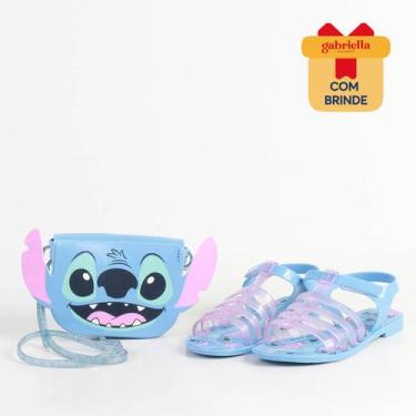 Imagem de Sandália Infantil Grendene Kids Stitch Clutch Bag Rosa, Azul, Rosa tra