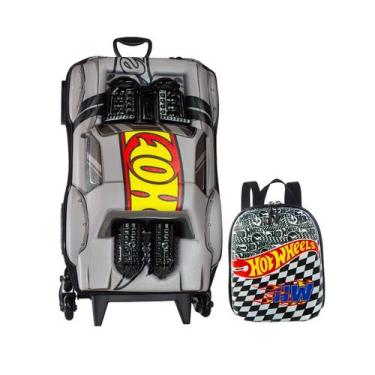 Imagem de Kit Mochila Hot Wheels Rodas 360 Night Shifter E Lancheira - Diplomata