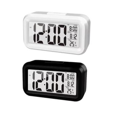 Imagem de Relógio Despertador Digital LED Pequeno E Grande Com Luz De Fundo, Fun