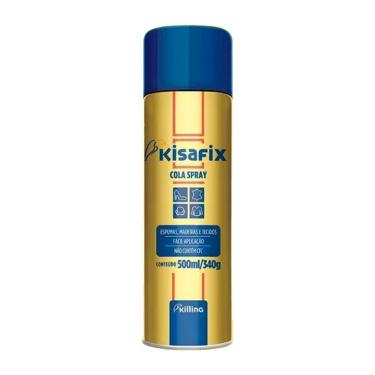 Imagem de Cola De Contato Spray Kisafix 500ml – Adesivo De Alta Performance Para Espumas, Tecidos, Laminados E Mdf