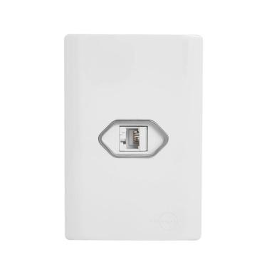 Imagem de Tomada Rj45 com Placa 4x2 Branca Da Linha Novara 1100-41 Dicompel Tomada Rj45 com Placa 4x2 Da L