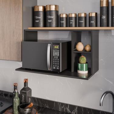 Imagem de Suporte para Microondas Laila Preto Maderatto Móveis