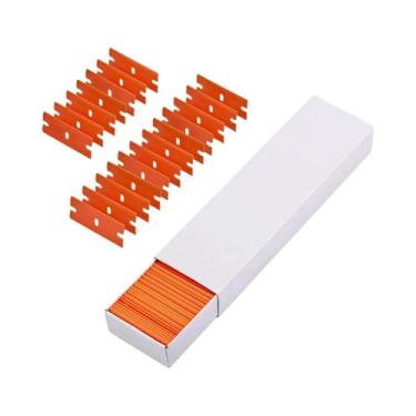 Imagem de 100 Peças De Lâminas Plásticas Para Remover Etiquetas, Raspador De Vid