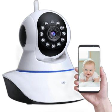Imagem de Câmera Babá Eletrônica Full Hd Wifi 360 Ip Visão Noturna