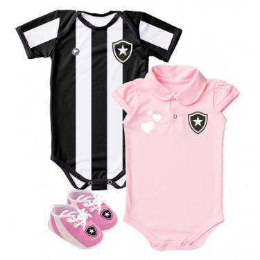 Imagem de Kit 2 Bodys Bebê Botafogo + 1 Chuteira Torcida Baby-Feminino