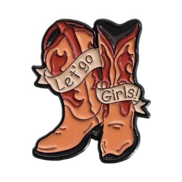 Imagem de Broche De Esmalte Feminino Com Tema Faroeste Mexicano: Cacto, Cabeça D