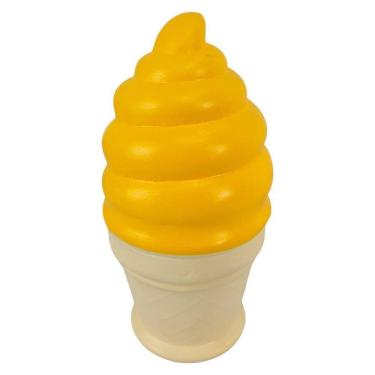 Imagem de Cofre De Gesso Criativo Infantil Sorvete Amarelo Presente