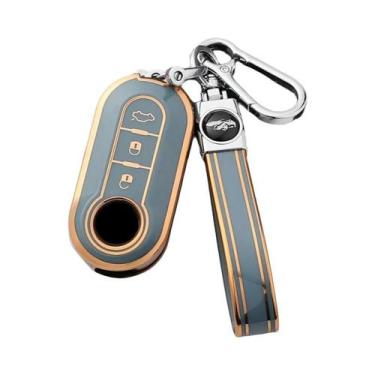 Imagem de Capa De Chave De Carro De Luxo Para Fiat 500, Ducato, Panda, 500L, Pun
