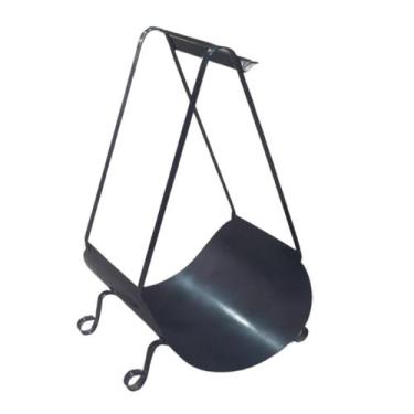 Imagem de Cesto de Lenha com Suporte Acessórios Lareira Multiuso - INOX LAURINDO