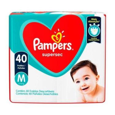 Imagem de Fralda Descartável Pampers Supersec Tamanho M 40 unidades