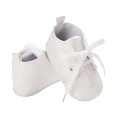 Imagem de Sapatos Brancos Para Bebês Recém-Nascidos, Solado Macio, Sapatos Para 