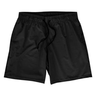 Imagem de Bermuda Academia Elastano Premium Masculina WSS Lets Surf, Preto, P