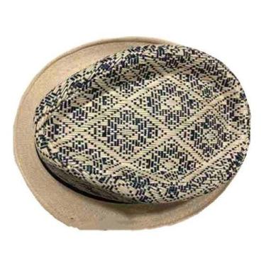 Imagem de Chapeu Unissex Palha Panama Fedora Linha Top Qualidade Dif, 58CM, Alia
