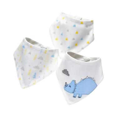 Imagem de Babadores De Algodão Com Estampa De Desenho Animado Para Bebês (Menino