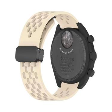 Imagem de Pulseira De Silicone Esportiva Magnética De 40mm Para Omega X Swatch N