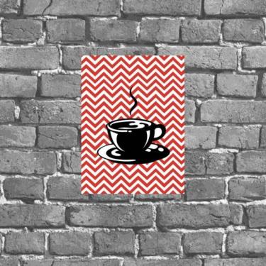 Imagem de Placa Decorativa Xícara De Café 18x27cm