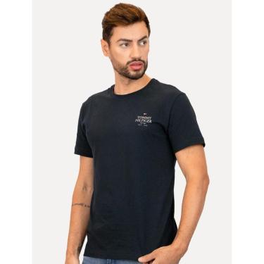 Imagem de Camiseta Tommy Hilfiger Masculina Stack Brand Love Azul Marinho-Masculino