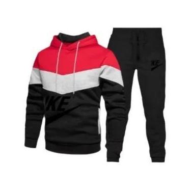 Imagem de Conjunto De Moletom Com Capuz E Calças Para Homens, Casual, Fitness, J