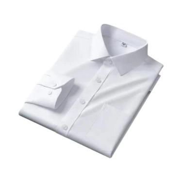 Imagem de Camisa Social Masculina De Manga Longa Antirrugas Listrada Com Bolso, 