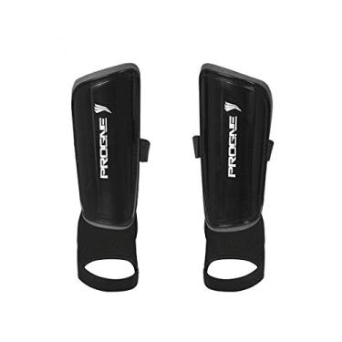 Imagem de Caneleira Futebol Futsal Moccus Com Tornozeleira - Hotstamping - Preta - Acima 12 anos - Par