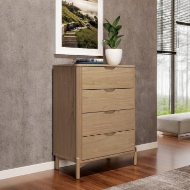 Imagem de Cômoda Madeira Maciça 3301U Nest com 4 Gavetas Tauari Finestra