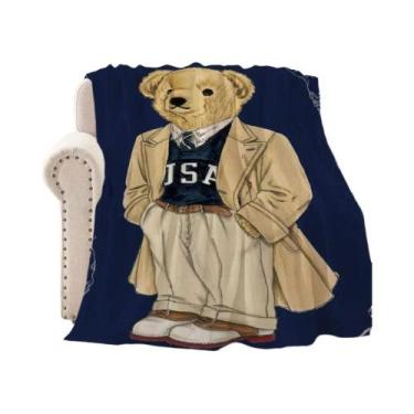 Imagem de Cobertor De Pelúcia B-Bears Fofo, Tapete Quente Para Sofá, Ideal Para 