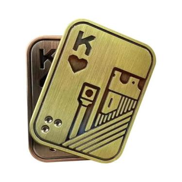 Imagem de Fidget Spinner De Metal Poker a K, Brinquedo Giratório De Dedo EDC Par