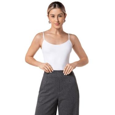 Imagem de Blusa Básica Sem Costura Feminino Loba Lupo, M, Branco