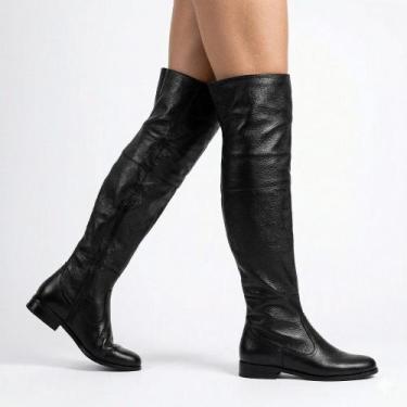 Imagem de Bota Sapato Da Corte Montaria Over Couro, C preto, 38