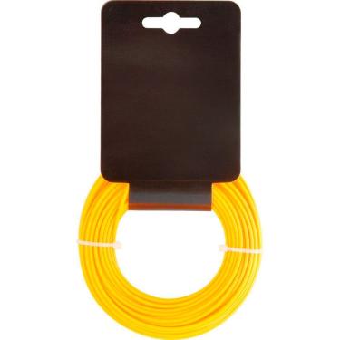 Imagem de Fio de Nylon para Roçadeira 3MM X 15M para Cortador de Grama Uso Doméstico e Profissional Amarelo Premium Colchões