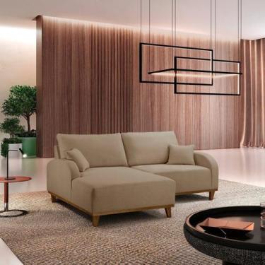 Imagem de Sofá 2 Lugares com Chaise Lado Esquerdo 185cm em Linho Mercúrio - Le e
