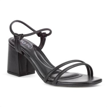 Imagem de Sandália Beira Rio Salto Médio Tira Pronta Preto - Feminino, 37, Preto