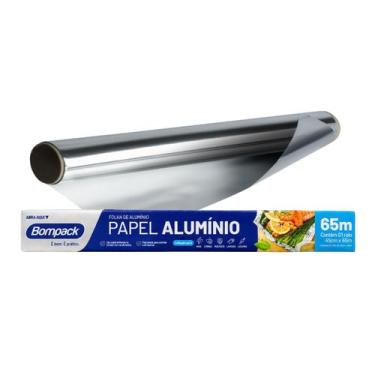 Imagem de Papel Alumínio Rolo Grande 45CM X 65M BOMPACK