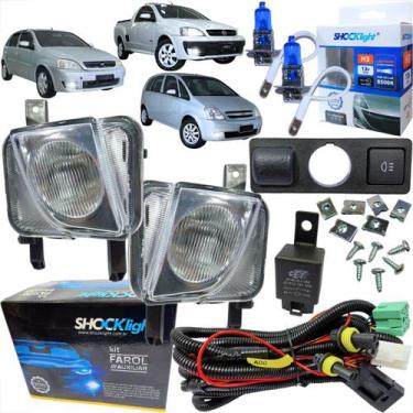Imagem de Kit instalação completa farol de milha gm chevrolet meriva montana e c