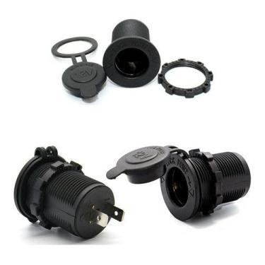 Imagem de Tomada Acendedor Redonda 12v Trailers Barcos Carros Motos - NAUTPARTS