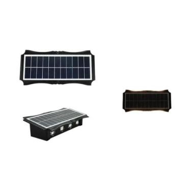 Imagem de Lâmpada De Parede Solar LED À Prova d'Água Para Exteriores Com Ilumina