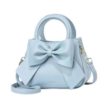 Imagem de Bolsa Pequena Quadrada Feminina Da Moda, Alta Qualidade, Com Laço, Est