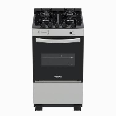 Imagem de Fogao a gas picasso vitreo 4 q inox gás glp - Venax, Bivolt