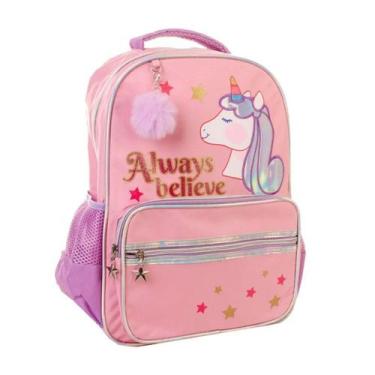 Imagem de Mochila Escolar Unicórnio Infantil Mochila Menina - Yin'S, Rosa, Lilás